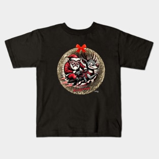 Fuming Santa Festive Flyer Ornament - A Xmas December Claus Kids T-Shirt